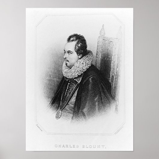 Portret van Charles Blount 8th Earl of Poster (Voorkant)