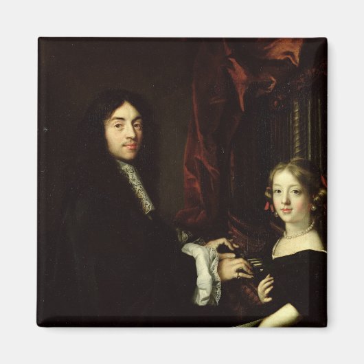 Portret van Charles Couperin en de dochter van de Magneet (Voorkant)