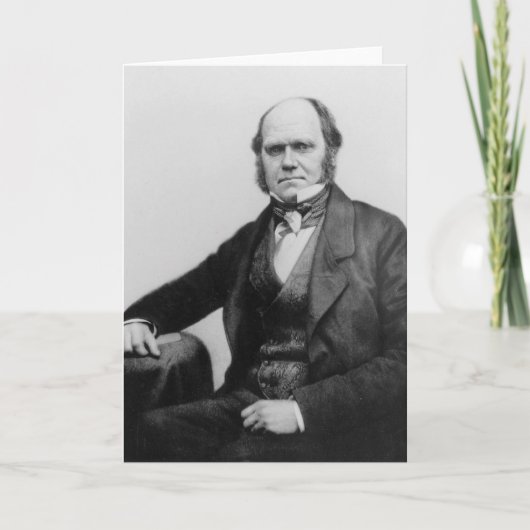 Portret van Charles Darwin, 1854 Kaart (Voorkant)