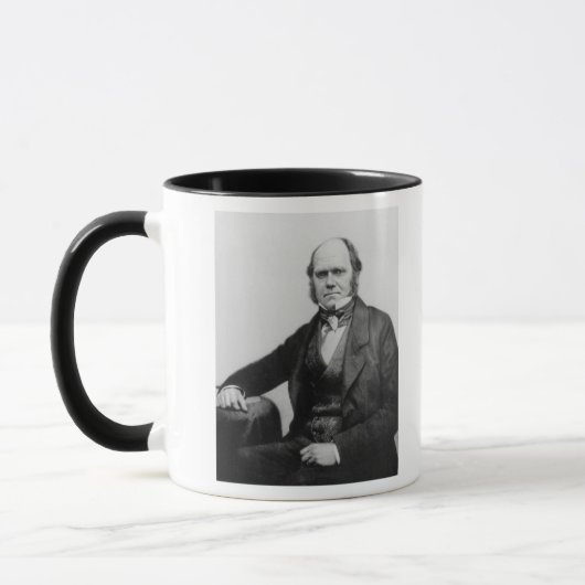 Portret van Charles Darwin, 1854 Mok (Links)