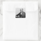 Portret van Charles Darwin, 1854 Vierkante Sticker (Tas)