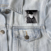 Portret van Charles Darwin 1881 Vierkante Button 5,1 Cm (In situ)