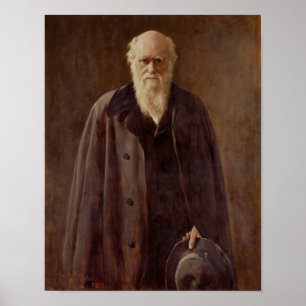 Portret van Charles Darwin 1883 Poster