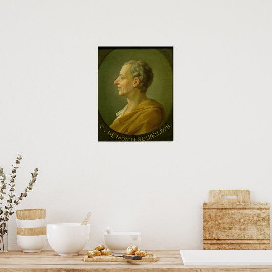 Portret van Charles de Montesquieu Poster (Keuken)