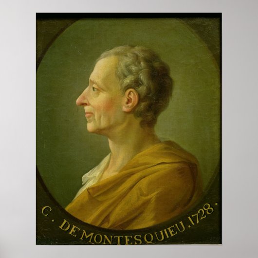 Portret van Charles de Montesquieu Poster (Voorkant)