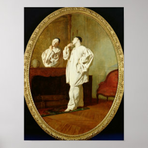 Portret van Charles Deburau Poster
