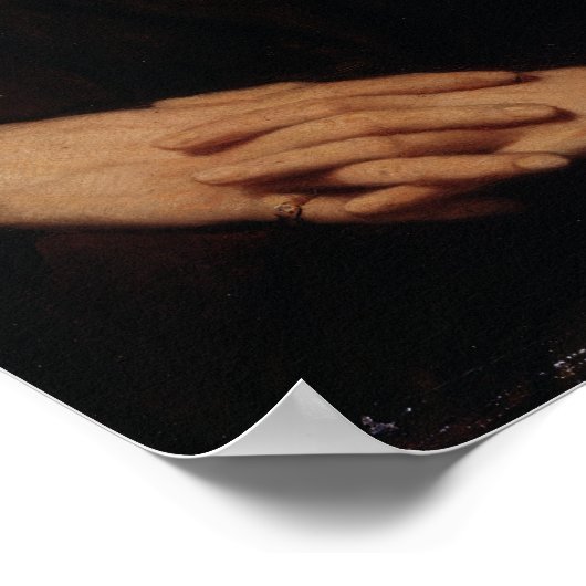 Portret van Charles Dickens 1855 Poster (Hoek)