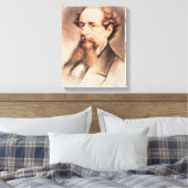 Portret van Charles Dickens, 1869 Canvas Afdruk (Insitu (Slaapkamer))