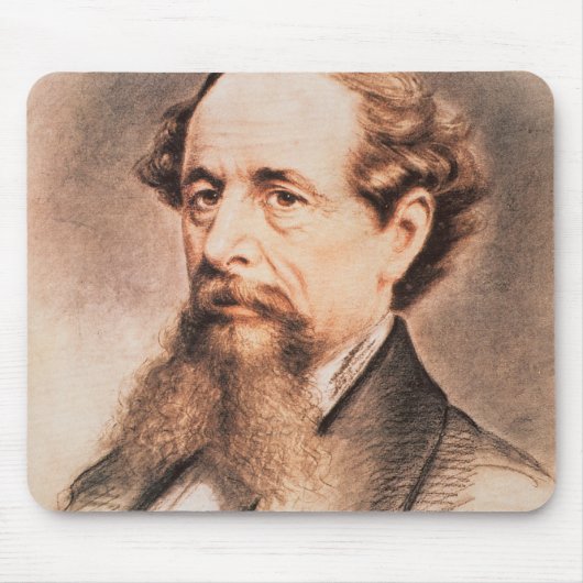 Portret van Charles Dickens, 1869 Muismat (Voorkant)