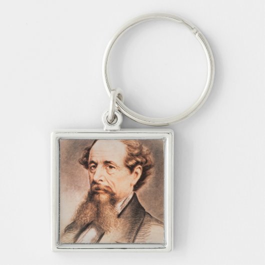 Portret van Charles Dickens, 1869 Sleutelhanger (Voorkant)