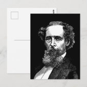 Portret van Charles Dickens Briefkaart (Voorkant / Achterkant)