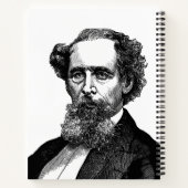 Portret van Charles Dickens Notitieboek (Achterkant)
