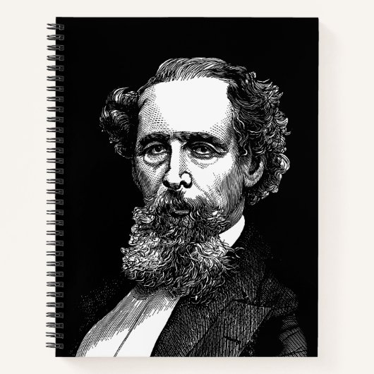 Portret van Charles Dickens Notitieboek (Voorkant)