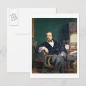 Portret van Charles Dickens (olie op canvas) Briefkaart (Voorkant / Achterkant)