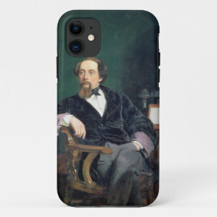 Portret van Charles Dickens (olie op canvas) Case-Mate iPhone Case