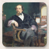 Portret van Charles Dickens (olie op canvas) Drankjes Onderzetter (Voorkant)