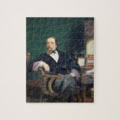 Portret van Charles Dickens (olie op canvas) Legpuzzel (Verticaal)