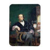 Portret van Charles Dickens (olie op canvas) Magneet (Verticaal)