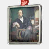 Portret van Charles Dickens (olie op canvas) Metalen Ornament (Links)