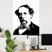 Portret van Charles Dickens Poster (Thuiskantoor)