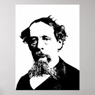 Portret van Charles Dickens Poster