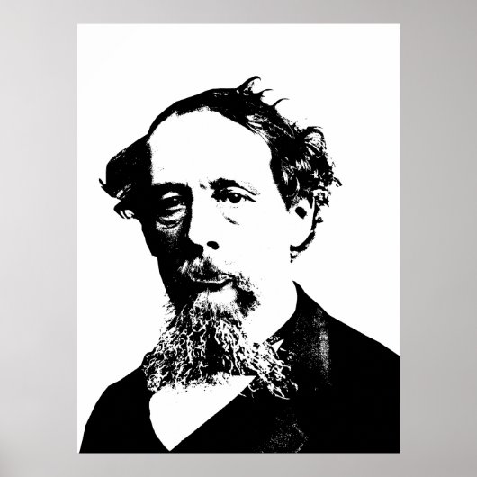 Portret van Charles Dickens Poster (Voorkant)