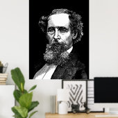 Portret van Charles Dickens Poster (Thuiskantoor)