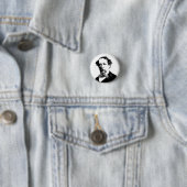 Portret van Charles Dickens Ronde Button 3,2 Cm (In situ)