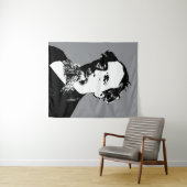 Portret van Charles Dickens Wandkleed (In Situ (horizontaal))
