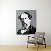 Portret van Charles Dickens Wandkleed (In situ)