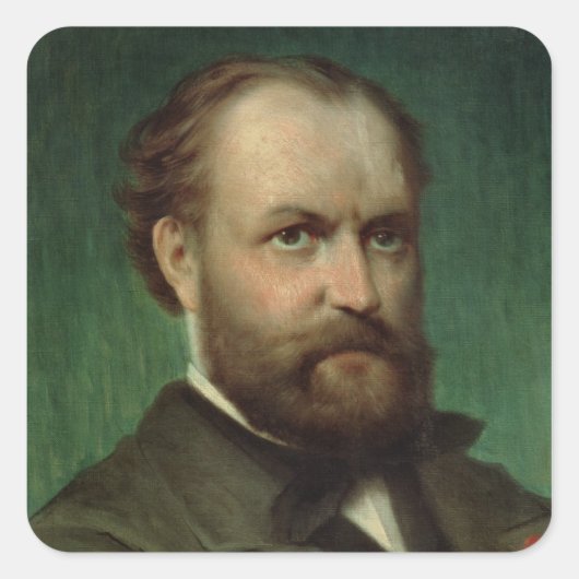 Portret van Charles Gounod Vierkante Sticker (Voorkant)