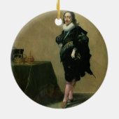 Portret van Charles I (1600-49) 1632 (olie op het  Keramisch Ornament (Achterkant)