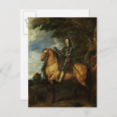 Portret van Charles I c.1637-38 Briefkaart (Voorkant / Achterkant)