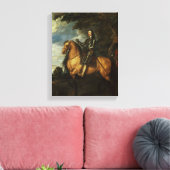 Portret van Charles I c.1637-38 Canvas Afdruk (Insitu (Woonkamer))