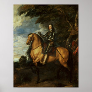 Portret van Charles I c.1637-38 Poster