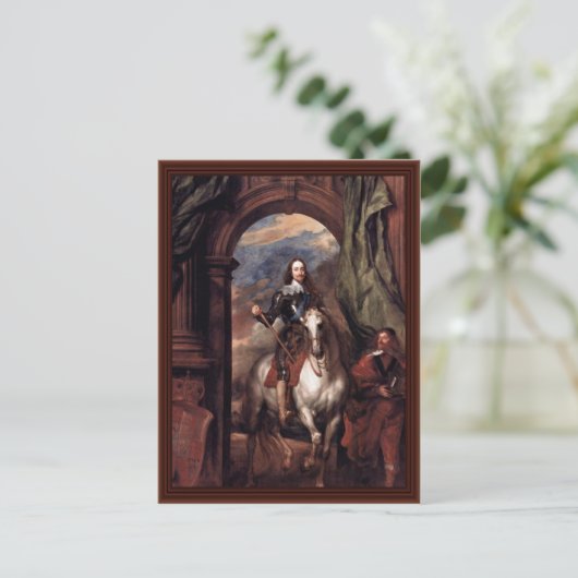Portret van Charles I, koning van Engeland Briefkaart (Staand voorkant)