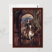 Portret van Charles I, koning van Engeland Briefkaart (Voorkant / Achterkant)