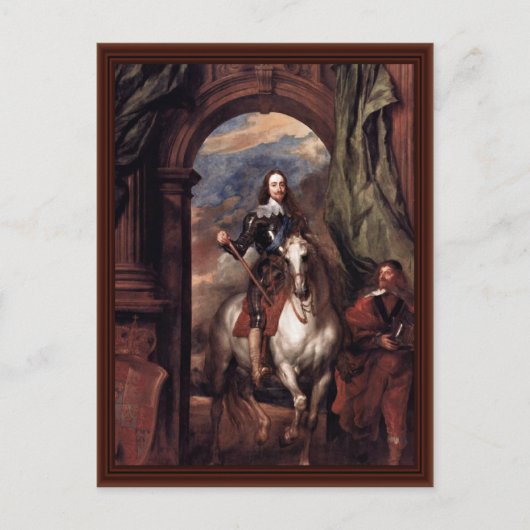 Portret van Charles I, koning van Engeland Briefkaart (Voorkant)