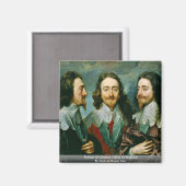 Portret van Charles I, koning van Engeland Magneet (Voorkant / Achterkant)