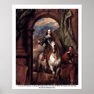 Portret van Charles I, koning van Engeland Poster