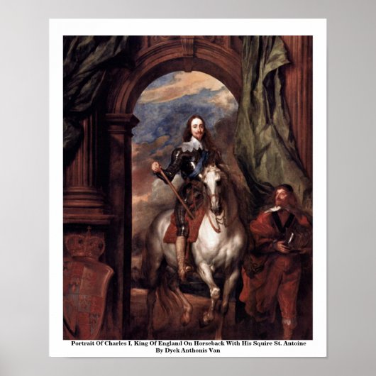 Portret van Charles I, koning van Engeland Poster (Voorkant)