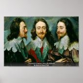 Portret van Charles I, koning van Engeland Poster (Voorkant)