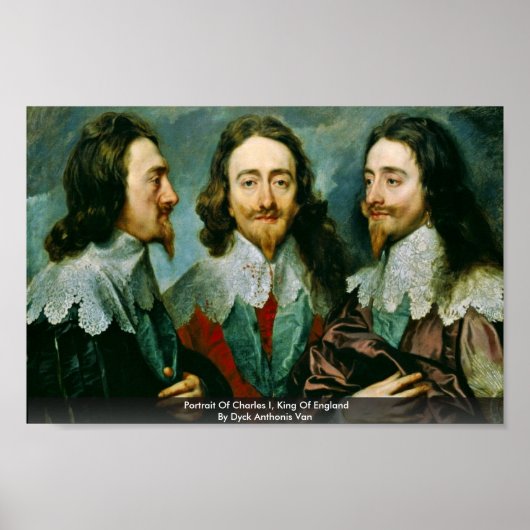 Portret van Charles I, koning van Engeland Poster (Voorkant)
