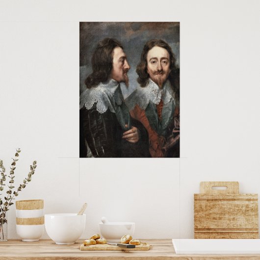 Portret van Charles I, van Van Dyck Poster (Keuken)