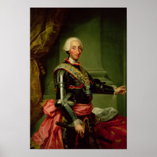 Portret van Charles III c.1761 Poster