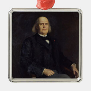 Portret van Charles Leconte de Lisle 1885 Metalen Ornament