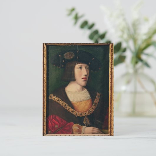 Portret van Charles V Briefkaart (Staand voorkant)