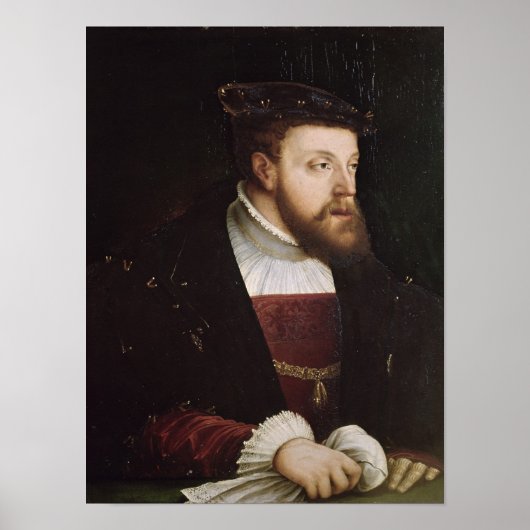 Portret van Charles V Poster (Voorkant)