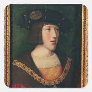 Portret van Charles V Vierkante Sticker