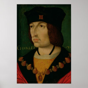 Portret van Charles VIII King of France Poster